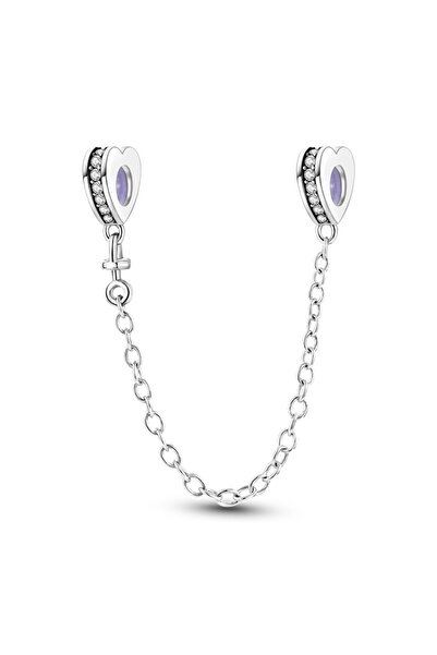 Choice14 KTC664 Original 925 Sterling Silver Safety Chain Star Moon Sun Heart...