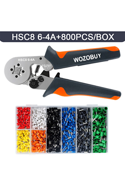 Choice3 مجموعة أدوات تجعيد أطراف الأسلاك HSC8 6-4 (800 قطعة) - كماشة كهربائية...