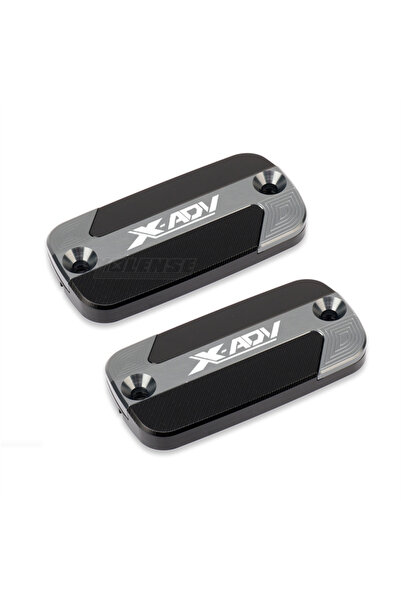 choice2 Gray-1 Pair Motorcycle Front Brake Fluid Reservoir Oil Cup Cap Master...