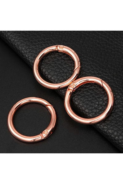 Choice19 25 مم - 5 قطع من حلقات المفاتيح المعدنية على شكل حرف O، مزودة بمشابك...