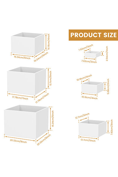 choice2 حاملات عرض طعام أكريليك بيضاء صغيرة، 6 قطع أو 3/6 قطع، قابلة للتكديس،...