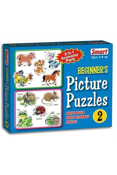 Smart - 1103 لغز صور للمبتدئين - 2، من الورق المقوى، متعدد الألوان