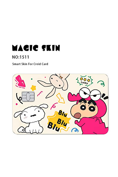 Choice6 ملصق صغير من جويتوب 1511 كاواي كرايون شين تشان بوكر، غلاف لاصق لبطاقة...