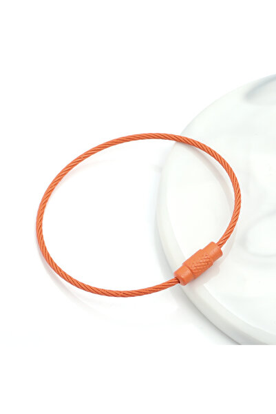 Choice7 5 قطع برتقالية/مجموعة، 16 سم، سلاسل مفاتيح من أسلاك الفولاذ المقاوم ل...