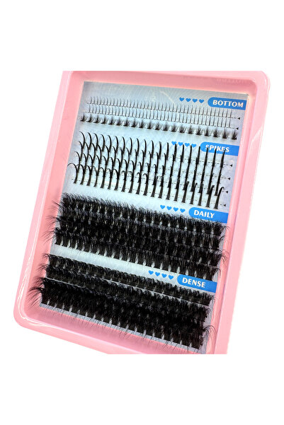 Choice17 مجموعة رموش صناعية متنوعة (15 صفًا) - رموش سبايكس ورموش سفلية - رموش...