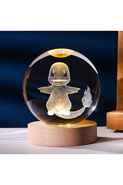 Choice4 Charmande Pokemon 6cm 3D Crystal Ball Gengar Pikachu Rayquaza Planet ...