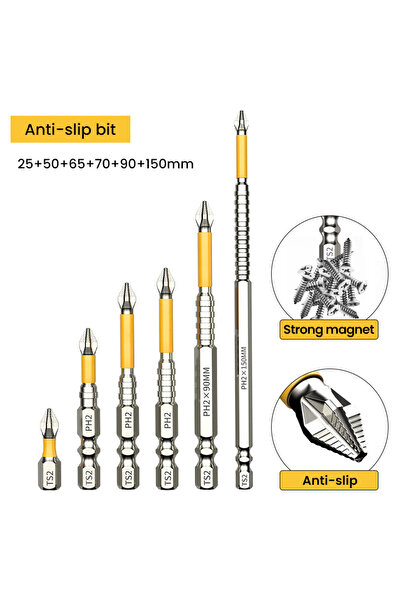 Choice5 Choice 6PC Non-slip High Hardness and Strong Magnetic Bit PH25/50/65/...