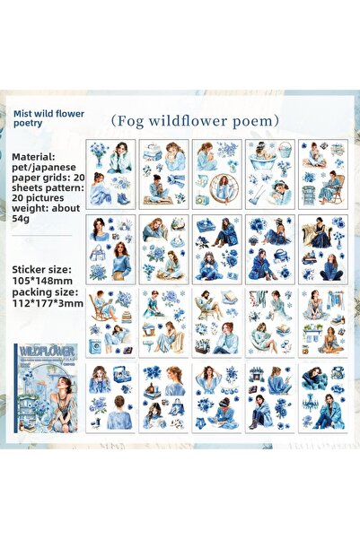 choice2 C 20sheets Scrapbook Stickers Vintage Style Stickers Scrapbooking Jun...