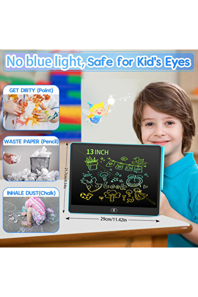 Choice9 لوح كتابة LCD أزرق مقاس 13 بوصة، 16/13/11 بوصة، جهاز لوحي للرسم والكت...