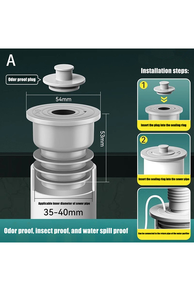 choice2 غطاء مانع للروائح الكريهة ومتين لأنبوب تصريف الحمام، مزيل للروائح الك...