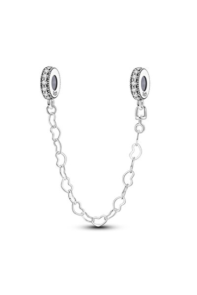 Choice7 KTC1278 Original 925 Sterling Silver Safety Chain Star Moon Sun Heart...