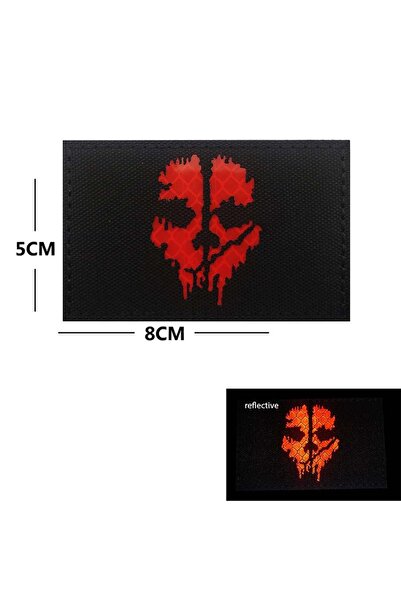 Choice4 06-Reflective Call of Duty Ghost Face Mask Badges Fabric Applique Emb...
