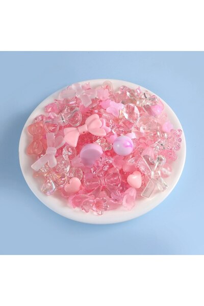 Choice7 Pink 1bag 50g Mixing Style Candy Color Acrylic Beads For DIY Handmade...