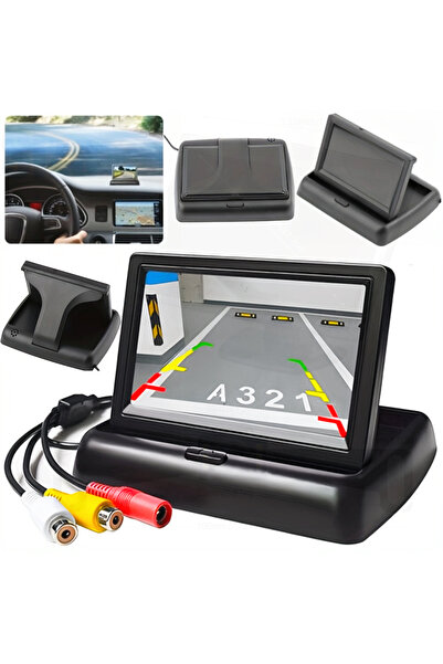 choice2 شاشة 12 فولت، شاشة قابلة للطي 4.3 بوصة TFT LCD، طقم كاميرا مراقبة خلف...