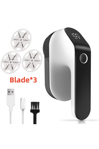 Choice8 ماكينة حلاقة قماشية قابلة لإعادة الشحن، لون أسود، لإزالة الوبر، بثلاث...