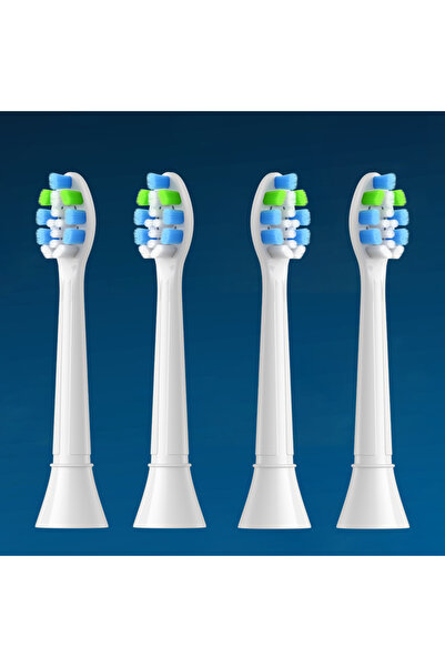 Choice9 4 رؤوس فرشاة أسنان بيضاء متوافقة مع فرشاة أسنان فيليبس الكهربائية، رؤ...