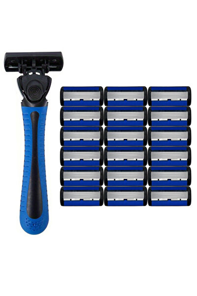 Choice4 حامل واحد، 18 شفرة، ماكينة حلاقة يدوية بست طبقات، قابل للغسل ، مصنوعة...