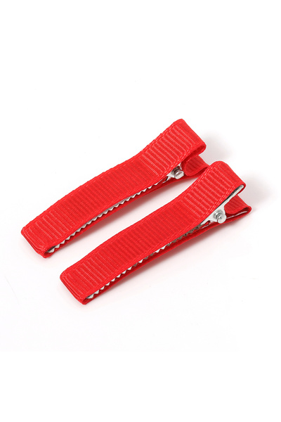 Choice5 20pcs 5cm Red 20 Pieces 5cm 3.5cm Color Full Wrap Cloth Hair Clip Bas...