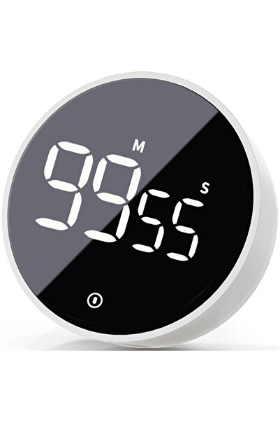 Choice1 مؤقت مطبخ رقمي أبيض 5260، عد تنازلي مغناطيسي، مؤقت مطبخ مع شاشة LED ك...