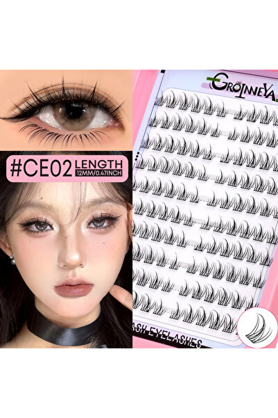 Choice5 مجموعة رموش GROINNEYA CE-02 الطبيعية، رموش عنقودية، رموش كثيفة، عنقود...