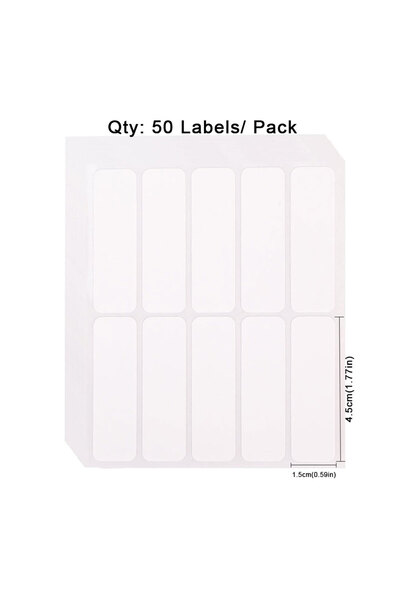 Choice5 1.5x4.5cm 50 Labels 8/10/50 Pcs No Iron Labels Writable Fabric Clothi...