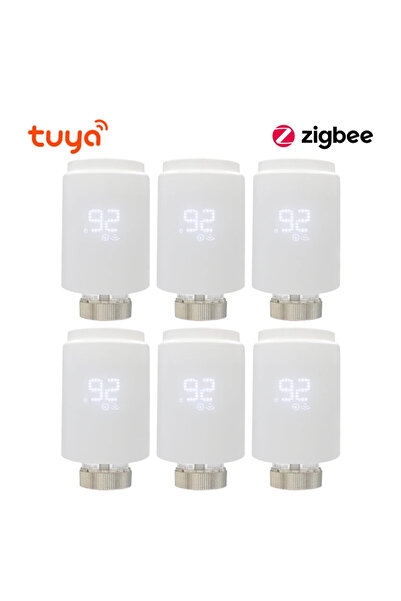 Choice4 صمام ترموستاتي ذكي من تويا ME172، 6 قطع، متوافق مع نظام Zigbee 3.0، ر...