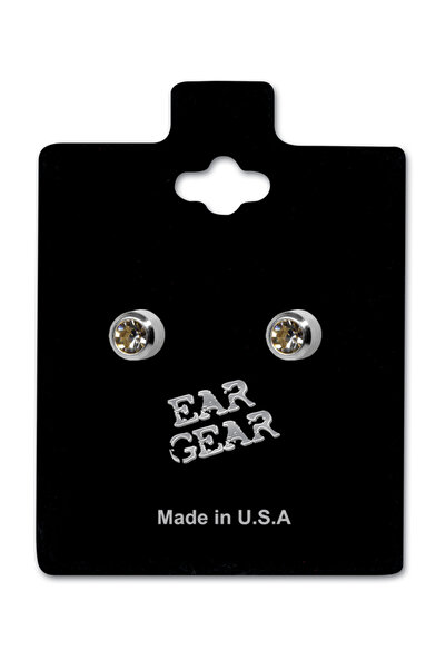 EAR GEAR أقراط صغيرة مرصعة بالكريستال مصنوعة من الفولاذ الجراحي المقاوم للصدأ...