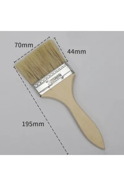 Choice3 5Pcs 3inch 5pcs Paint Brush Wooden Handle BBQ Brush 1/2/4/5/6 Inch So...