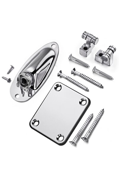 Choice1 Silver Electric Guitar Roller String Tree Retainer, Neck Plate&Loaded...
