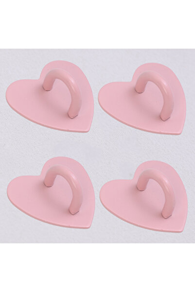 Choice6 4 قطع أخرى من حاملات الهواتف على شكل قلب معدني لاصق وردي اللون بتصميم...