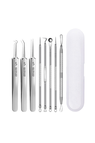 Choice1 8 PCS set A Stainless Steel Acne Clip Cell Clip Acne Needle Blackhead...