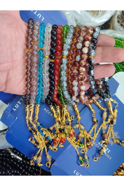 Lutti سبحة زجاجية ملونة للهدايا (12 قطعة)