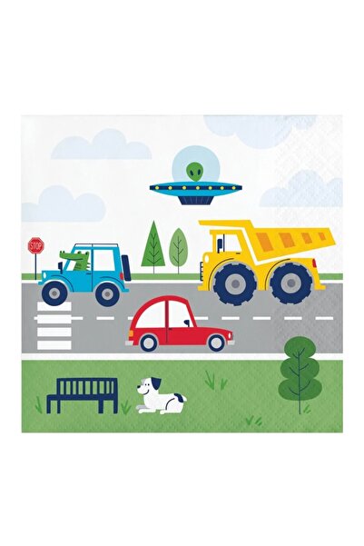 Creative Converting Transportation Time Beverage Napkins 16CT