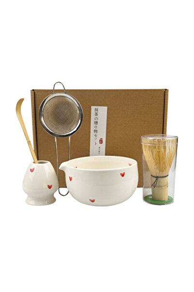 Choice1 مجموعة من 5 قطع من ريد هارت (2/4/5/6 قطع) تتضمن وعاء ماتشا على الطريق...