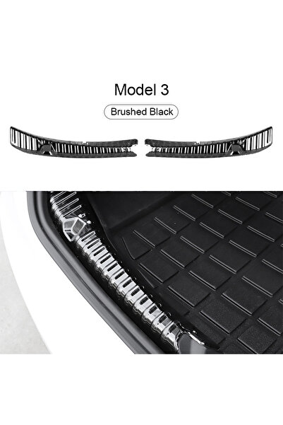 Choice3 For Model 3 Black For Tesla Model 3 Y Car Covers Rear Trunk Sill Guar...