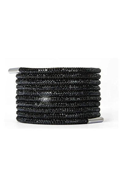 Choice4 رباط حذاء أسود دانتيل بأحجار الراين، قطعة واحدة، رباط حذاء فاخر مرصع ...