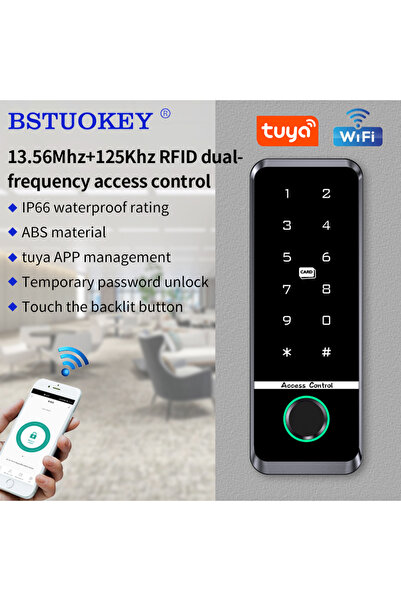 Choice3 لوحة مفاتيح TF108-EM-MF-WIFI للتحكم في الوصول ببصمة الإصبع بتقنية الو...