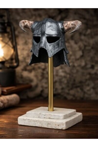 Store Dekoratif Viking Boynuzlu Savaşçı Miğferi Obje Biblo