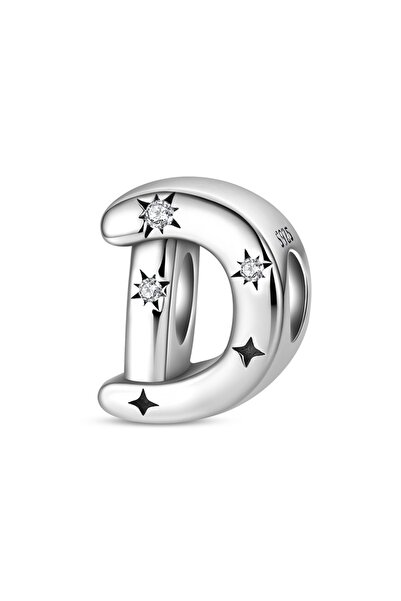 Choice51 خرزات حروف من الفضة الإسترليني عيار 925 الأصلية PAC1957-D، مرصعة بال...