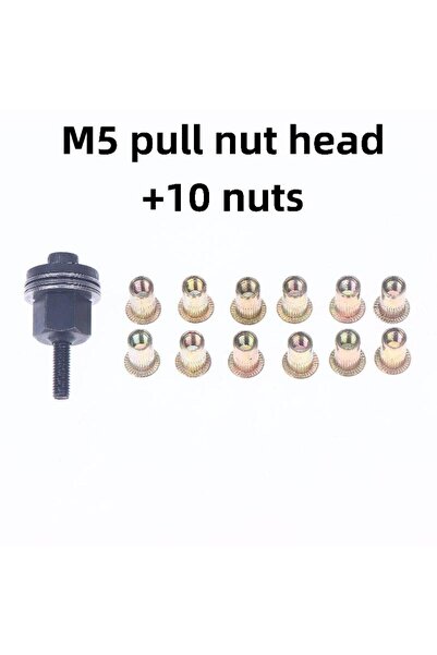 Choice4 أداة برشام يدوية مكونة من 11 قطعة، ملحق لتركيب صواميل M3، M4، M5، M6،...