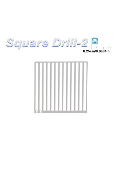 Choice6 مثقاب مربع - قطعتان، أداة مساعدة للرسم الماسي من الفولاذ المقاوم للصد...