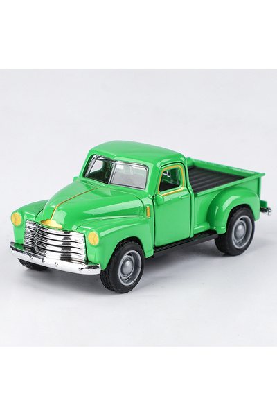 Choice3 لعبة شاحنة معدنية صغيرة عتيقة باللونين الأخضر والأحمر بمقياس 1/32، زي...