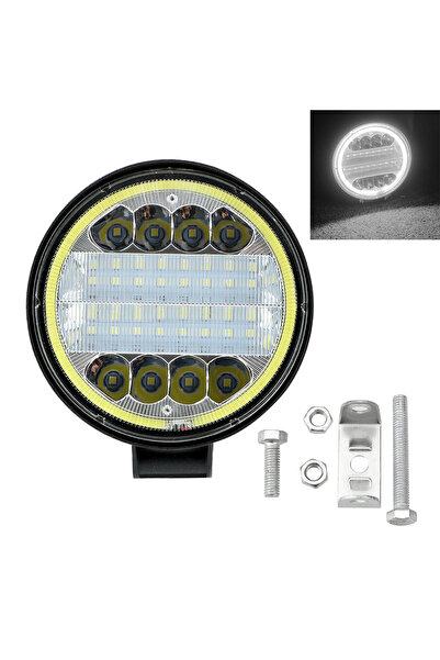 choice2 WHITE Angel Eyes Lamp Round Headlight For 4x4 Offroad ATV UTV Tractor...