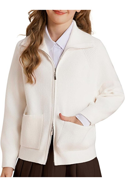 GRACE KARIN Cardigan, knitted blouse with long sleeves and double zipper for ...