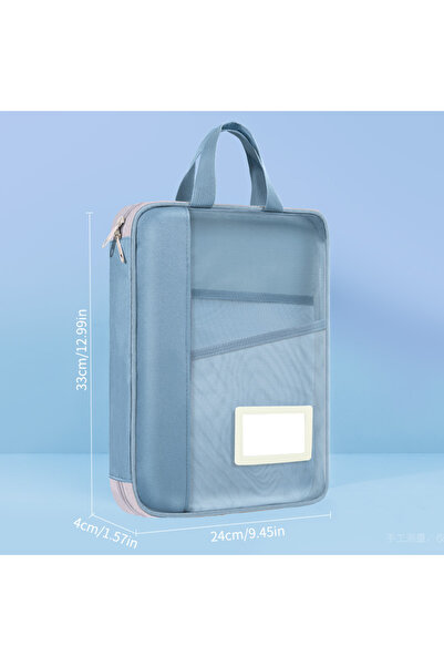 Choice1 Blue Huajie A4 Dument Bag, Transparent Large Opening File Bag, Zipper...