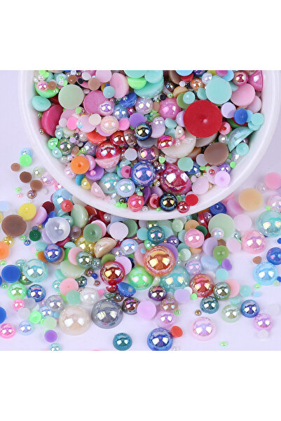 Choice1 3-10mm 10g Mix 14 Mix Color AB Half Round ABS Beads Pearl Flatback Be...