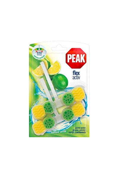 Peak WC Set of 5 x 2 Flex Activ Air Fresheners, Lime Green, 48 g