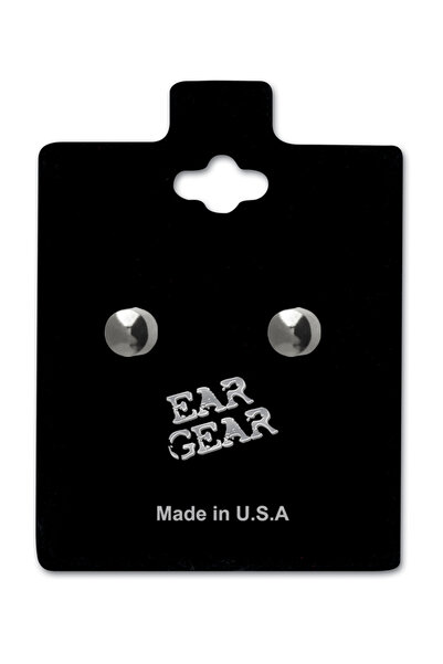EAR GEAR Surgical Stainless Steel 316L 4mm Bezel Traditional Ball Earrings USA