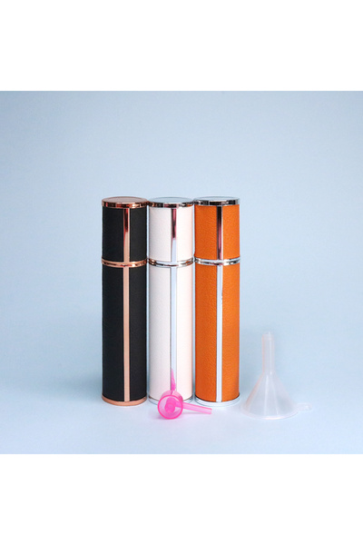 choice2 زجاجة عطر صغيرة قابلة لإعادة التعبئة، مصنوعة من جلد، سعة 10 مل، باللو...