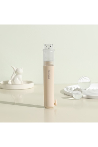 Choice Beige 2-IN-1 Travel Toothbrush Portable Foldable Toothbrush Set Mini T...